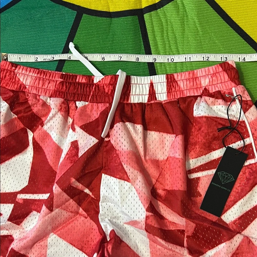 Diamond Supply Co Red Mesh Shorts